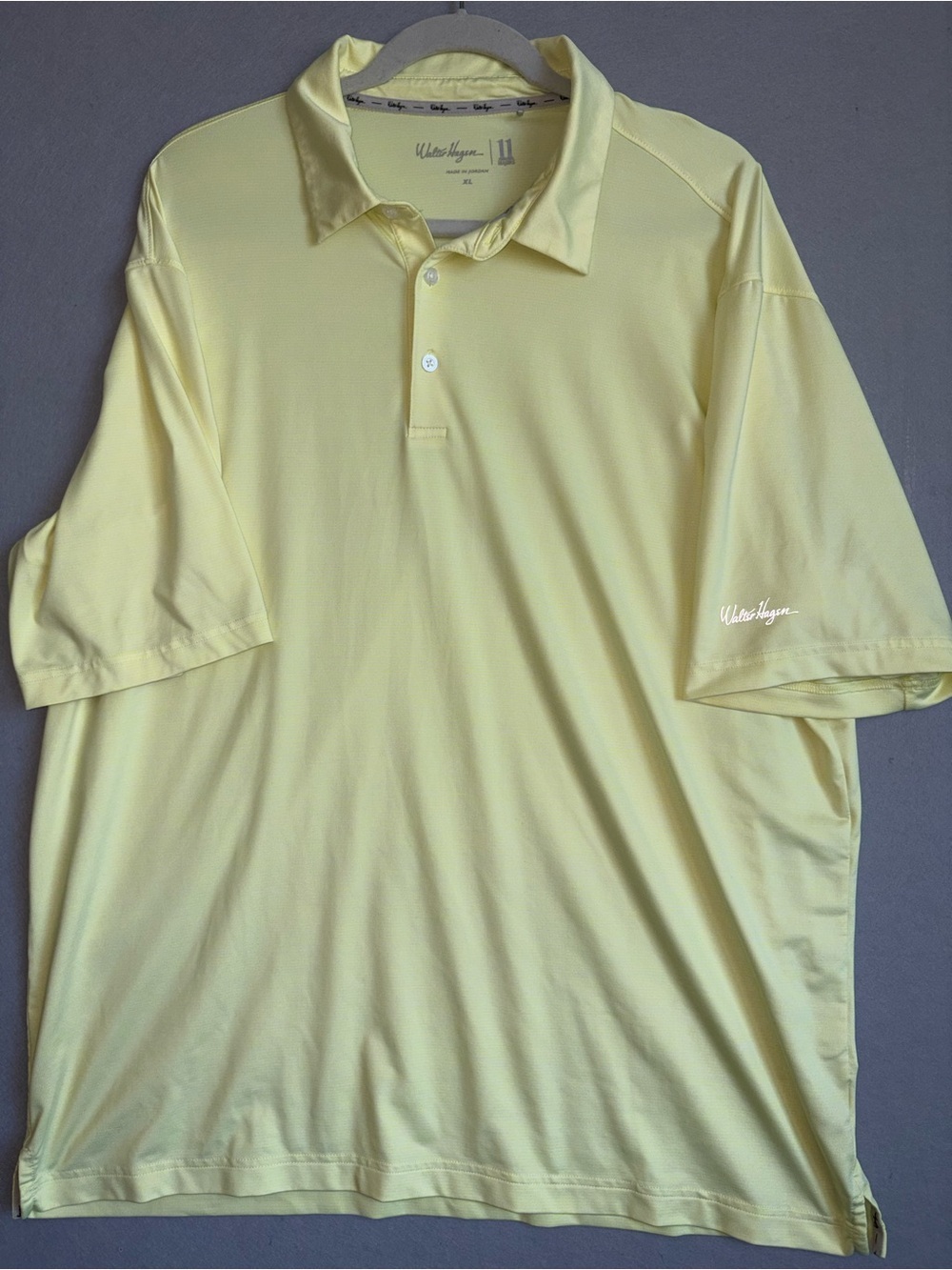 Walter Hagen Men’s Polo Bright Shirt Neon Yellow Sz XL Golf Country Club Prep